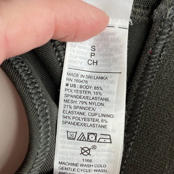 Old Navy Active Medium Support Sports Bra Charcoal Grey Women Small Workout - Picture 3 of 4